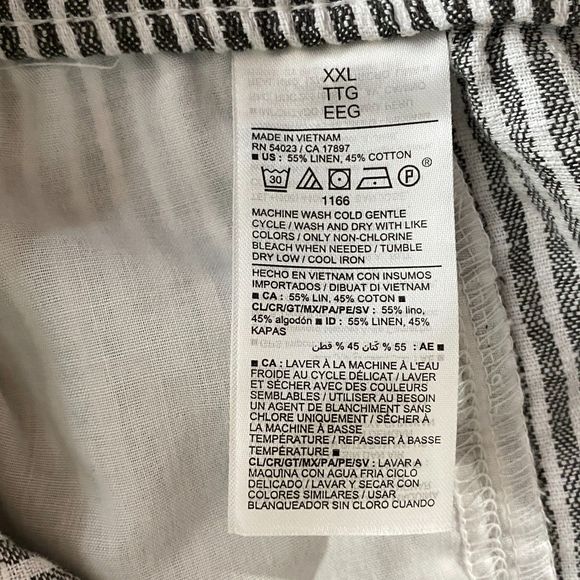 New Old Navy High-Waisted Railroad-Stripe Linen-Blend Shorts Women's Size XXL - Picture 5 of 8